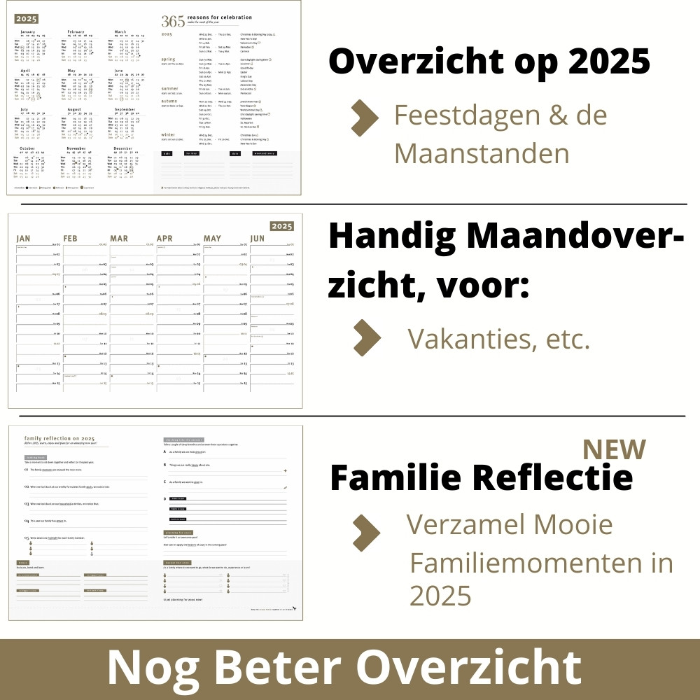 Familieplanner 2025 - Family Planner Cover 2025 Planner met veel extra's