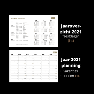 Purpuz Family Planner 2021 - Jaaroverizicht 2021 + Maandplanning