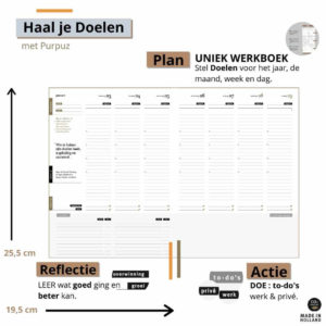 Purpuz Planner 2022 - Agenda 2022 - Weekoverzicht