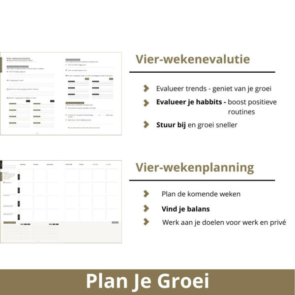 Purpuz Planner PRO Weekplanner - Agenda - Ongedateerd - Plan je groei