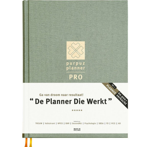 Purpuz Planner PRO Weekplanner - Agenda - Ongedateerd- Morning Green