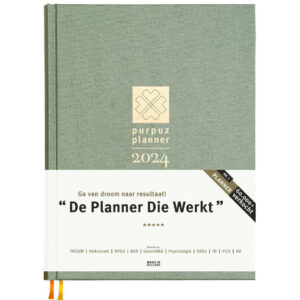 Purpuz Planner 2024 - Planner Agenda 2024 - Morning Green