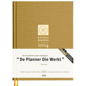 Purpuz Planner 2024 - Planner Agenda 2024 - Morning Green - Goud