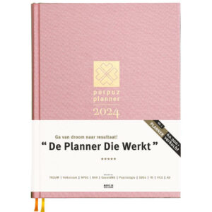 Purpuz Planner 2024 - Planner Agenda 2024 - Morning Green - Roze