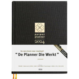 Purpuz Planner 2024 - Planner Agenda 2024 - Morning Green - Zwart