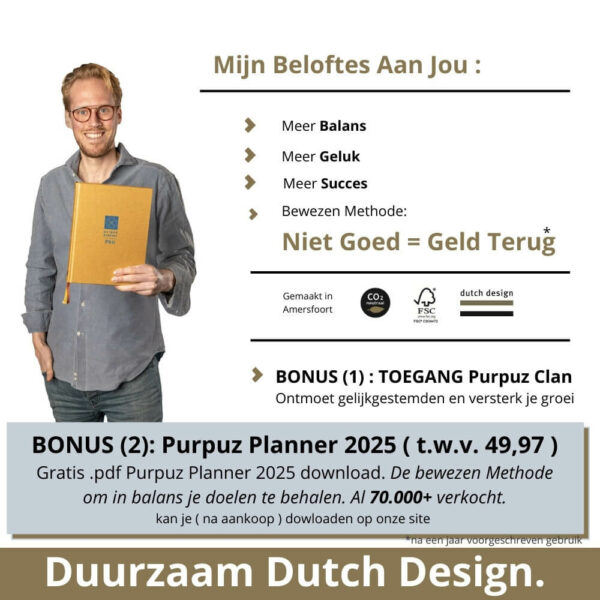 Purpuz Planner 2025 - Planner belofte