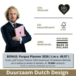 Jaarplanner 2026 Duurzame extra's als FSC in Nederland gemaakt en CO neutraal geproduceerd