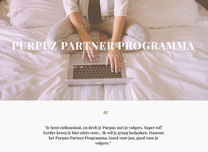 Purpuz Partner Programma '1.Meld je aan'